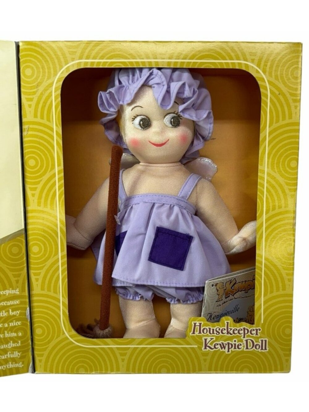 IN BOX Vintage Dakin Kewpies Housekeeper Kewpie Doll 9" Soft Toy Signature